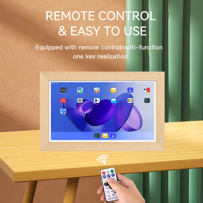 15.6Inch RK3568 4+32GB Wall Mounted Advertising Tablet NFC POE Touchscreen Business Wooden Frame Android14 Tablet