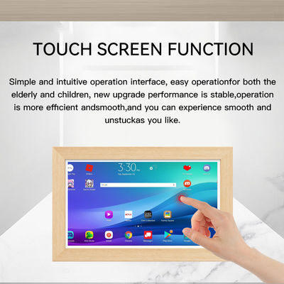 15.6Inch RK3568 4+32GB Wall Mounted Advertising Tablet NFC POE Touchscreen Business Wooden Frame Android14 Tablet