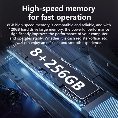 नया डिज़ाइन 17 इंच N5095 CPU POS मशीन 8+256GB बड़ी मेमोरी विन10 रिटेल कैश रजिस्टर POS टर्मिनल