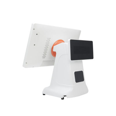 विंडोज कैश रजिस्टर पीओएस मशीन सरल शैली प्लास्टिक डिजाइन और 15.6 इंच डुअल स्क्रीन ऑल-इन-वन विंडोज के लिए