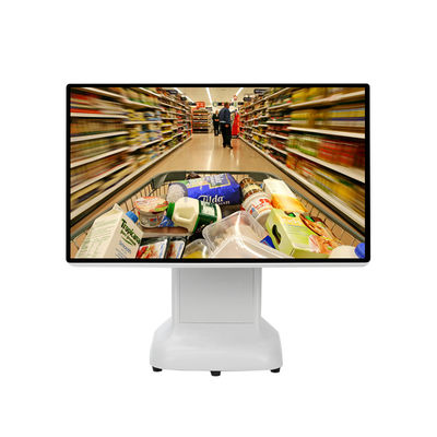 विंडोज कैश रजिस्टर पीओएस मशीन सरल शैली प्लास्टिक डिजाइन और 15.6 इंच डुअल स्क्रीन ऑल-इन-वन विंडोज के लिए