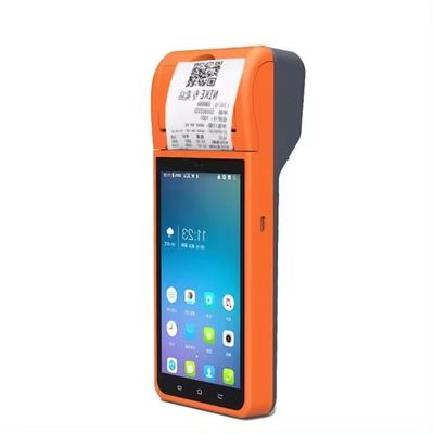 Android 8.1 ऑपरेटिंग सिस्टम 5.5 इंच NFC POS सिस्टम हैंडहेल्ड कैशियर POS मशीन 58mm थर्मल रसीद प्रिंटर के साथ