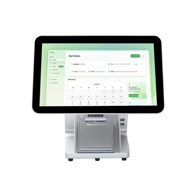 Win7/10 एंड्रॉयड संगत 15.6 इंच डुअल स्क्रीन पीओएस सिस्टम मॉनिटर सुपरमार्केट रेस्तरां के लिए टिकाऊ आईपीएस टच मॉनिटर