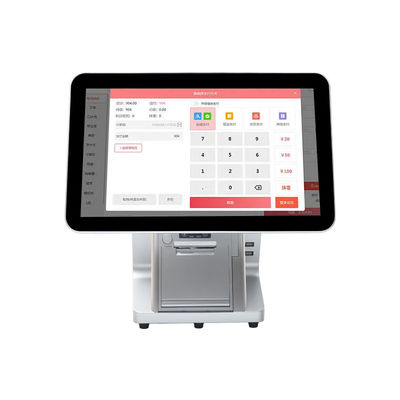 Win7/10 एंड्रॉयड संगत 15.6 इंच डुअल स्क्रीन पीओएस सिस्टम मॉनिटर सुपरमार्केट रेस्तरां के लिए टिकाऊ आईपीएस टच मॉनिटर