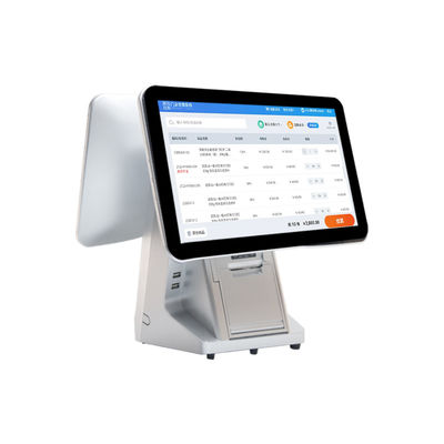 Win7/10 एंड्रॉयड संगत 15.6 इंच डुअल स्क्रीन पीओएस सिस्टम मॉनिटर सुपरमार्केट रेस्तरां के लिए टिकाऊ आईपीएस टच मॉनिटर