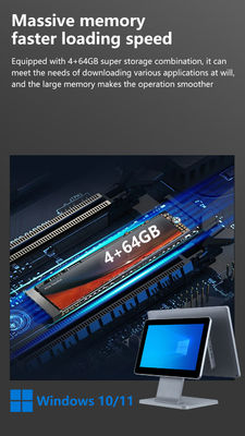 4GB DDR3 मेमोरी 15.6 इंच पॉइंट ऑफ़ सेल POS टर्मिनल रेस्तरां के लिए ऑल इन वन टच POS मशीन विंडोज POS सिस्टम