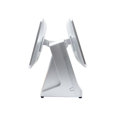 15.6' 14' दोहरी स्क्रीन एंड्रॉयड सिस्टम पीओएस मशीन नकद भुगतान दराज और सभी में एक स्पर्श स्मार्ट सॉफ्टवेयर पीओएस टर्मिनल के साथ