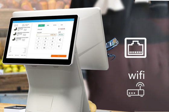 डीडीआर3 2जी मेमोरी 15.6 इंच डेस्क टच स्क्रीन नकद रहित भुगतान और रेस्तरां के लिए स्व-ऑर्डर भुगतान कियोस्क