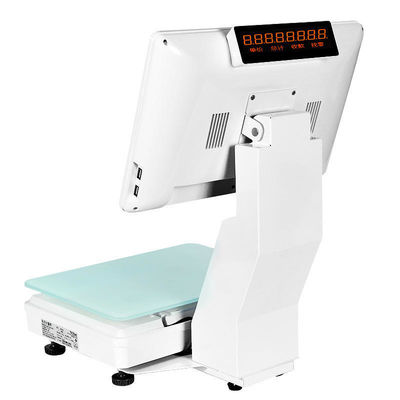 15.4 इंच डुअल स्क्रीन विंडोज टच ऑल इन वन स्केल वेजिंग पीओएस सुपरमार्केट होटल का अल्टीमेट पीओएस समाधान वाईफाई/बीटी के साथ