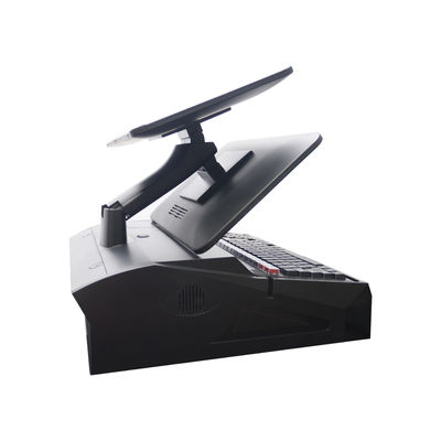 ओईएम ओडीएम 15.6 इंच डुअल स्क्रीन विंडोज 7 पोस कैश रजिस्टर N2840 सीपीयू 2+32 जीबी डेस्कटॉप पीओएस टर्मिनल 58 मिमी प्रिंटर,कीबोर्ड के साथ