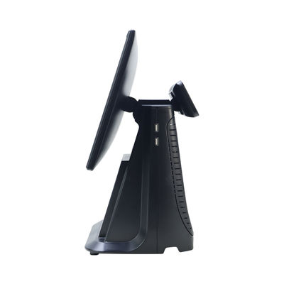उच्च प्रदर्शन 15.6" I3 प्रोसेसर टच स्क्रीन POS ऑल इन वन सुपरमार्केट रिटेल POS मशीन कस्टमर डिस्प्ले के साथ