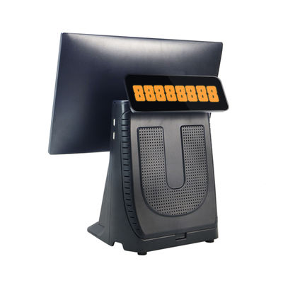 उच्च प्रदर्शन 15.6" I3 प्रोसेसर टच स्क्रीन POS ऑल इन वन सुपरमार्केट रिटेल POS मशीन कस्टमर डिस्प्ले के साथ