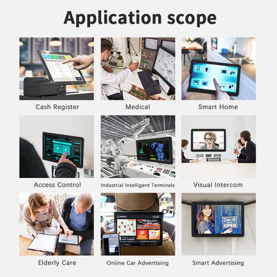 32 इंच वॉल माउंट कमर्शियल डिस्प्ले डिजिटल साइनेज विज्ञापन एंड्रॉइड टैबलेट पीसी एनएफसी पीओई टच स्क्रीन बिजनेस कियोस्क