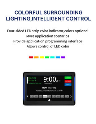 101 इंच दीवार पर लगा व्यवसायिक एंड्रॉइड टैबलेट पीसी, एलईडी लाइट बार कॉन्फ्रेंस शेड्यूल डिस्प्ले के साथ