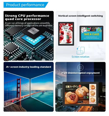 वॉल माउंट कमर्शियल 24 इंच RK3566 एंड्रॉयड टैबलेट पीसी डिजिटल मेनू बोर्ड रेस्तरां कैफे की दुकान के लिए डिस्प्ले