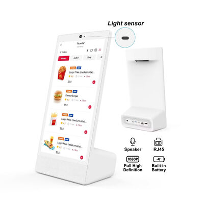 एल प्रकार डेस्कटॉप 15.6 इंच 1920x1080 एंड्रॉयड 15 टैबलेट पीसी वाई-फाई एनएफसी क्षमता टच स्क्रीन 10000mah ऑक्टा कोर फास्ट फूड स्पीकर के साथ अन्य