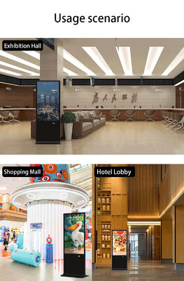 43 इंच फ्लोर स्टैंडिंग डिजिटल साइनेज एलसीडी विज्ञापन डिस्प्ले टच स्क्रीन स्मार्ट कियोस्क पोस्टर प्लेयर शॉपिंग मॉल के लिए