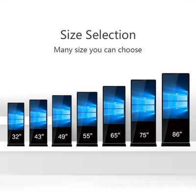 43 इंच फ्लोर स्टैंडिंग डिजिटल साइनेज एलसीडी विज्ञापन डिस्प्ले टच स्क्रीन स्मार्ट कियोस्क पोस्टर प्लेयर शॉपिंग मॉल के लिए