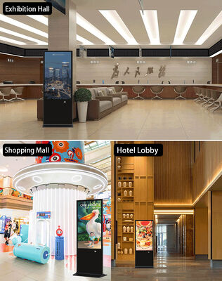 43 इंच फ्लोर स्टैंडिंग डिजिटल साइनेज एलसीडी विज्ञापन डिस्प्ले टच स्क्रीन स्मार्ट कियोस्क पोस्टर प्लेयर शॉपिंग मॉल के लिए