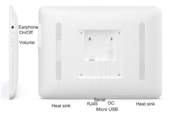 13.3 इंच FHD मेडिकल टैबलेट पीसी एक बटन कॉल IPS POE RJ45 लैन पोर्ट