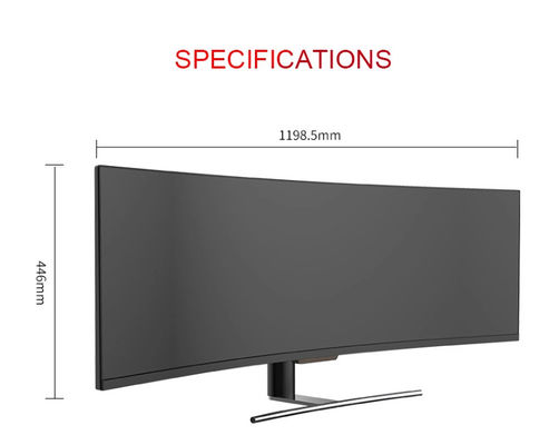 OEM 49 Inch 5k H3CQR HD PC गेमिंग मॉनिटर USB HDMI DP इंटरफेस
