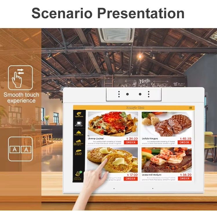डेस्कटॉप 10.1 इंच एल आकार का एंड्रॉइड टैबलेट पीसी वाईफाई एनएफसी टच स्क्रीन क्वाड कोर स्मार्ट ऑफिस सेल्फ-सर्विस कियोस्क बिजनेस उपयोग