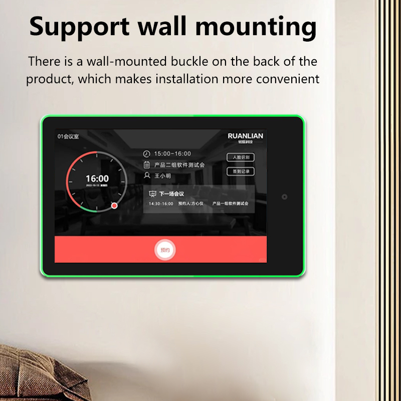 10.1 इंच की दीवार माउंट ट्रेंच स्क्रीन एंड्रॉयड टैबलेट पीसी बैठक कक्ष आरक्षण प्रणाली