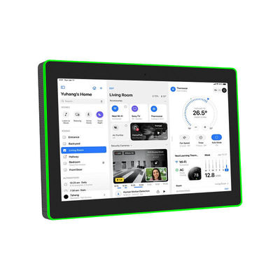 13.3 इंच दीवार पर घुड़सवार सम्मेलन कक्ष टैबलेट एनएफसी/आरएफआईडी पीओई वाणिज्यिक एंड्रॉयड टैबलेट आसपास के एलईडी लाइट